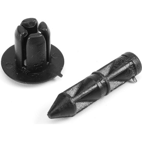Attache de carrosserie moto 100 pièces 6mm plastique rivets parementure Honda Yamaha Suzuki (1/5)
