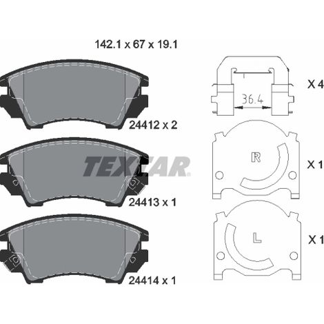 Kit de plaquettes de frein, frein à disque Textar 2441201 BUICK 13237751 1605186