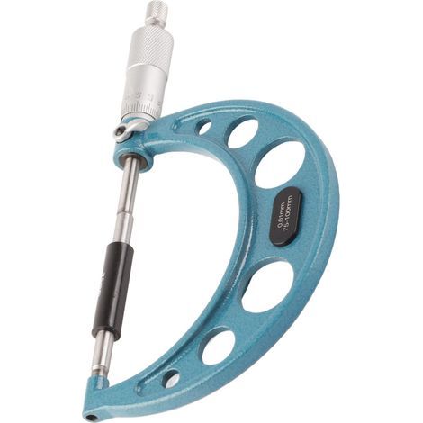 Jauge Micrométrique, Micromètre Extérieur 0,01 Mm avec clé Micromètre D'épaisseur en Acier Inoxydable (75-100mm) (1/5)