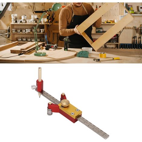 3-in-1 Linienmarker, multifunktionales Linienzeichenwerkzeug zum Zeichnen von geraden Linien, parallelen Linien, Bögen und zum Messen von Höhen DIY-Werkzeug für die Holzbearbeitung. (1/5)