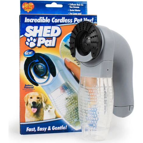Aspirateur de toilettage 2 en 1 pour animaux de compagnie, épilateur électrique portable et outil de massage pour chats et chiens (1/3)