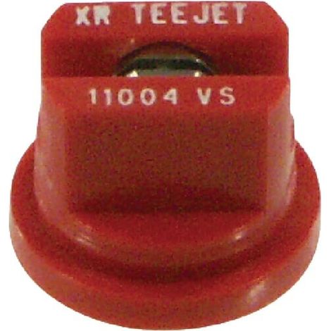 Tobera est谩ndar doble chorro plano XR 110掳 04 rojo acero inoxidable TeeJet TEEJET XR11004VS