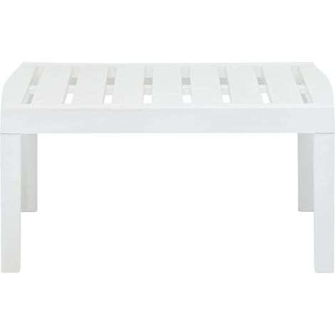 Maison Exclusive - Mesa de jardín de plástico blanco 78x55x38 cm (1/5)