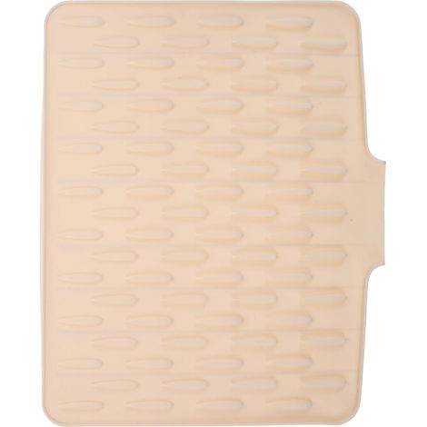Tapis égouttoir en silicone, idéal pour les plans de travail, antidérapant pour égoutter l'eau dans les éviers. (1/5)