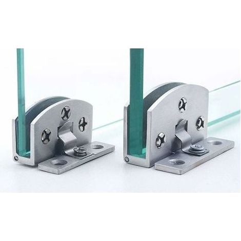 – Möbelscharnier aus Edelstahl – 2 Stück – Maximale Traglast 45 kg – Für 8–10 mm Glas – Einfache Montage ohne Bohren (1/5)