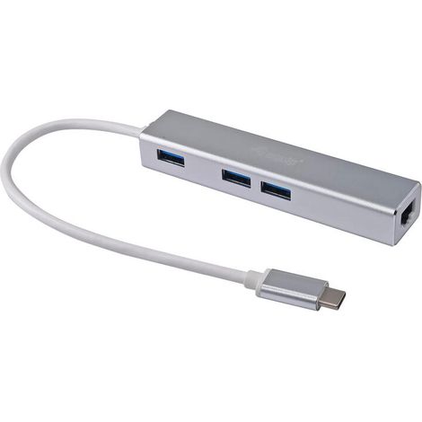 ADAPTADOR  USB-C EQUIP  HUB USB 3.0  3 PUERTOS GIGABIT ETHERNET (1/4)