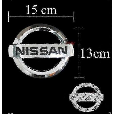 Insigne de hayon arrière chromé Nissan 15 cm x 13 cm