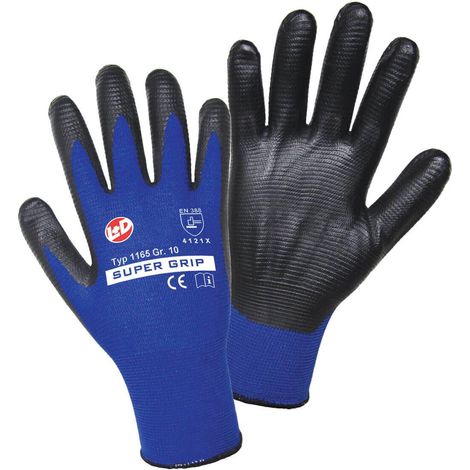 Leipold Doehle 1165-8 Nylon Super Grip Nitrile Nylon Arbeitshandschuh Größe (Handschuhe): 8, M EN 38 (1/3)