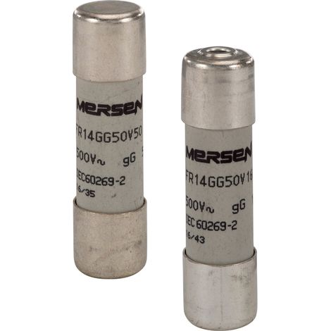 fusible cartouche - 14 x 51 - gg - 6a - 690v - boite de 10 - mersen h222210