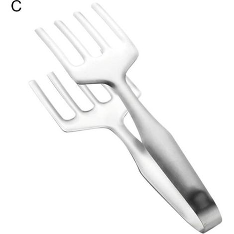 Pince de Cuisine Barbecue en Acier Inox Pince de Cuisson, Pince de Pain Dessert,Pince de Service (1/4)