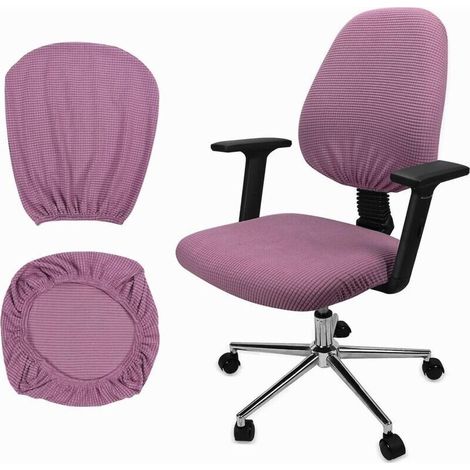 Ensemble de housses de chaises extensibles en spandex doux - Protections lavables pour siège et dossier, idéales pour le bureau, la salle à manger, le bar et la décoration de mariage (violet)