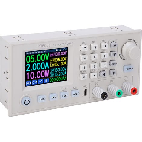Alimentation CC réglable avec écran LCD 2,4 pouces, régulateur de tension 6-70 V vers 0-60 V, adaptateur RD6006-W avec module Wi-Fi