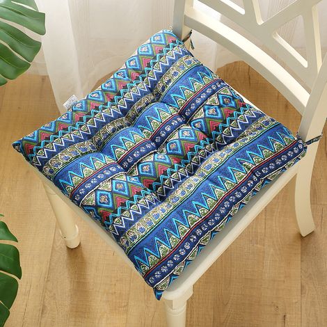 Coussins Boho-Rouge – Lot de 2 Pièces, Coussin de Chaise de Jardin, Cuisine, Salon, Attaches Incluses (1/4)
