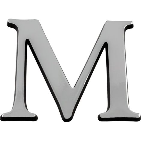Lettre M Argent Hauteur 60mm - 4623054 (1/2)