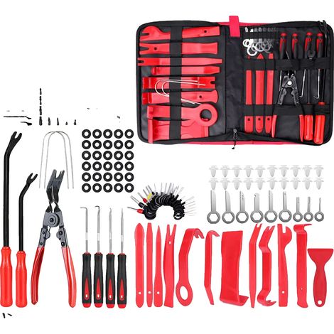 Set di attrezzi per la rimozione delle finiture interne dell'auto, 238 pezzi, in plastica e metallo resistenti, design ergonomico, adatto allo smontaggio, applicazioni versatili (1/5)