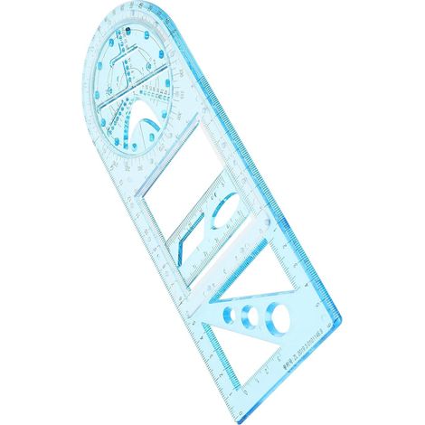 Gabarit de dessin géométrique en plastique Lurrose pour élèves (1/5)