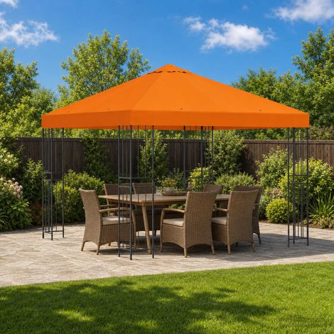 Teenpull – Pavillon 3 x 3 m Orange Polyester und Stahl 190 gsm (1/5)