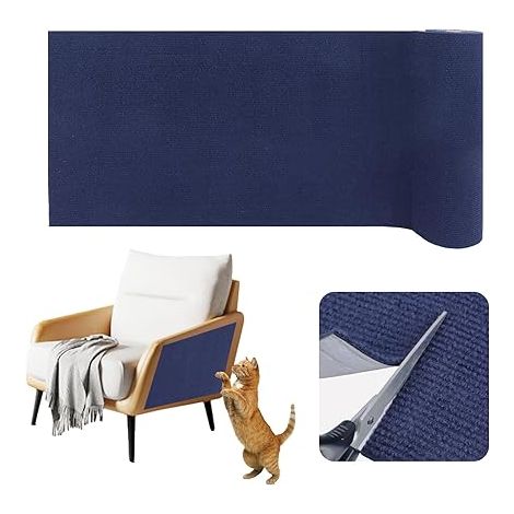 Adhesive Cat Scratching Mat for Sofa Cat Protection Anti-Claw Furniture and Walls Dark Blue 40 cm x 2 m (1/5)