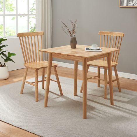 Mesa de comedor Klijori cuadrada 75x75x74 cm - Natural [en.casa] (1/5)