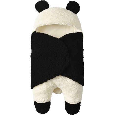 Capuche de bain bébé en éponge douce, serviette en peluche avec fixation crochet-boucle, dessin cartoon, couverture de bain pour nourrisson (1/5)
