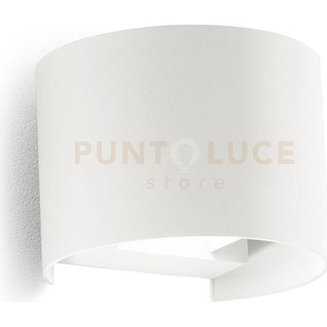 GES870C- APPLIQUE IN ALLUMINIO E VETRO COLORE BIANCO LED 3000K 600LM 2X5W BIEMISSIONE