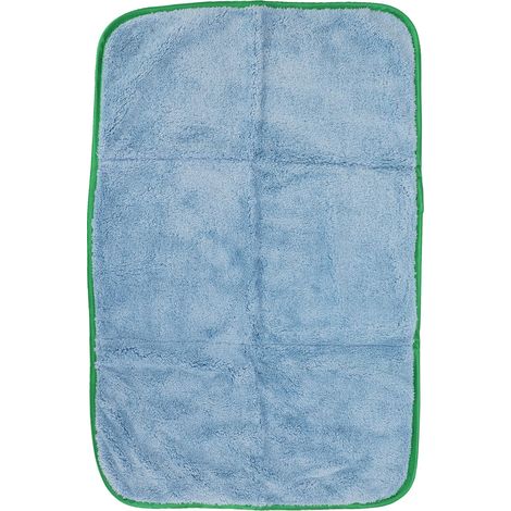 Serviette de lavage auto épaisse et absorbante, chiffon de nettoyage pour l'entretien automobile, 40 x 60 cm, bleu et jaune. (1/5)