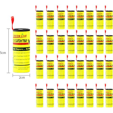 Aiperq – Rouleau anti-mouches puissant 33 pièces – Pièges collants ultra-épais – Tube en plastique imperméable – Installation facile à l'intérieur et extérieur (1/4)