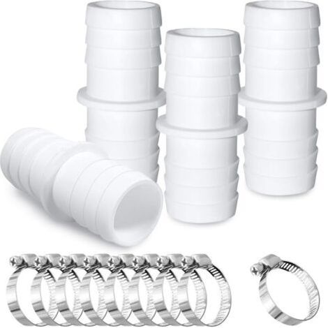 4Pcs Raccord de Tuyau avec Colliers de Serrage, 38 mm vers 38 mm Adaptateur Raccord Piscine, Adaptateur de Tuyau de Piscine (1/5)