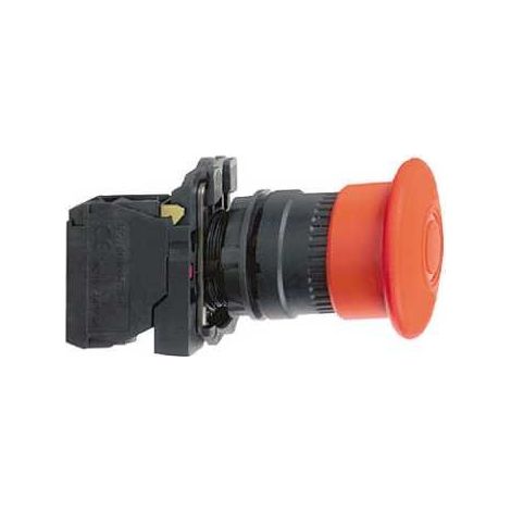 Harmony arrêt d'urgence rouge Ø22 - tête Ø 40 - pousser-tirer - 1O+1F - XB5AT845