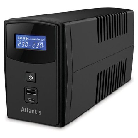 Atlantis Land UPS A03-PS2100U OnePower 2100U 1000VA/600W Interactivo en Línea 8 Tomas Schuko LCD USB