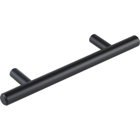 Stangengriff Elara ø 12mm, LA 160mm, Breite 224mm Möbelgriff Edelstahl schwarz matt