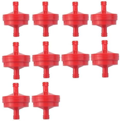 10 Stück Kraftstofffilter für Rasenmäher, Benzinfilter für Rasenmäher, Kraftstofffilter für Briggs & Stratton 298090 298090S 1/4"-Kraftstoffleitung