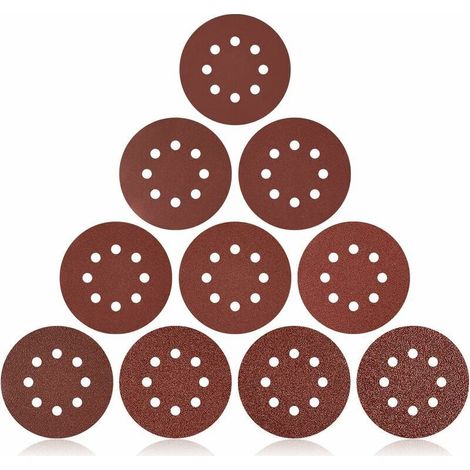 EASYCOMFORT 160 PCS Disque de Ponçage, Disque Abrasif 125mm, Papier a Poncer pour Grain de Ponceuse Circulaire 20×60/80/100/120/150/240 & 10×320/400/600/1000 (1/4)