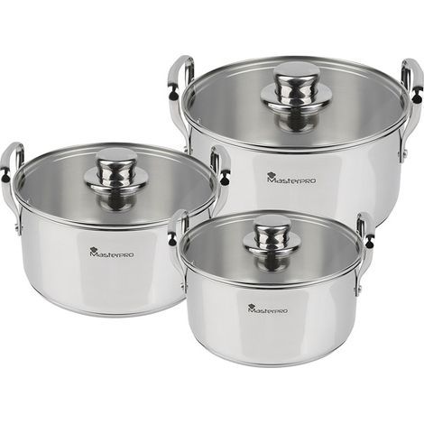 Batterie de cuisine intelligente MASTERPRO Cookware  3 pièces - talla