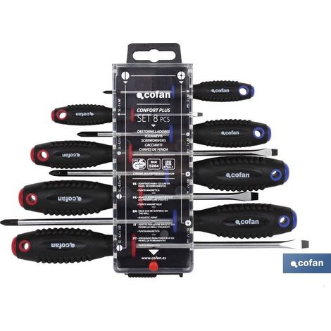 Display Destornilladores Plano-Phillips 8 Pcs.