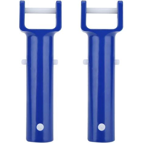 BUNTHAUS 2Pcs Spa V Shape Clip Brush Vacuum Head Handle Replacement Pool Accessories for Swimming Pool Supplies (1/5)