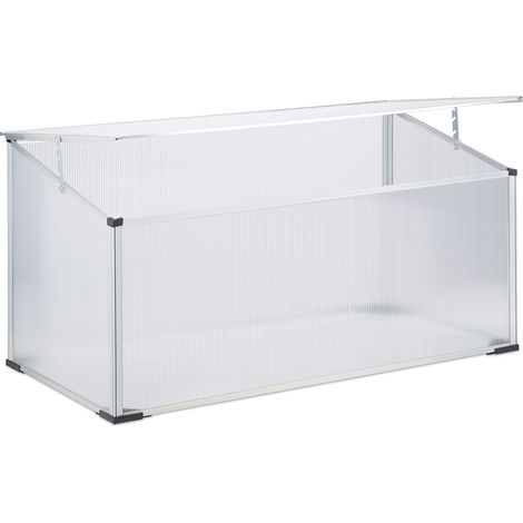 Invernadero de jardín resistente a la intemperie para verduras y hierbas 200 x 100 x 100 cm de aluminio transparente 130003840 (1/5)