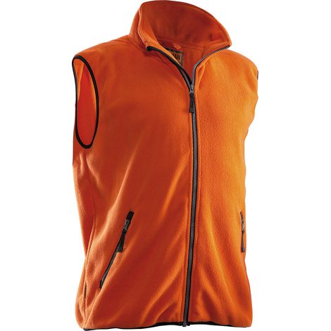 Jobman Fleeceweste 7501 Orange Größe XL