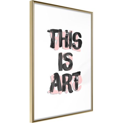 Affiche Murale Encadrée "Art" 40 x 60 cm Or (1/2)