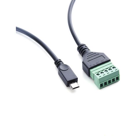 Micro 5P Male to Solderless Terminal Block Adapter, Plug-in Connector, Android Signal Extension Cable (1/5)