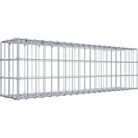 Gabiondeco - Gabion 100 cm x 30 cm x 20 cm (L x H x P). mailles 5 x 10 cm. Fermeture par anneaux en c  - Made in Germany (1/5)