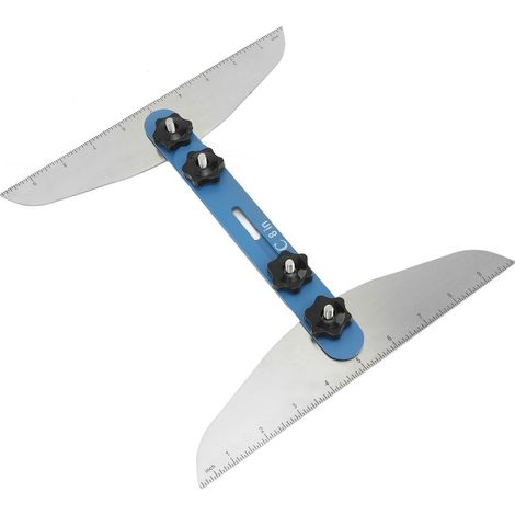 Gabarit de mesure pour marches d'escalier, kit multifonction en aluminium, outil de traçage pour contremarches et limons (1/5)
