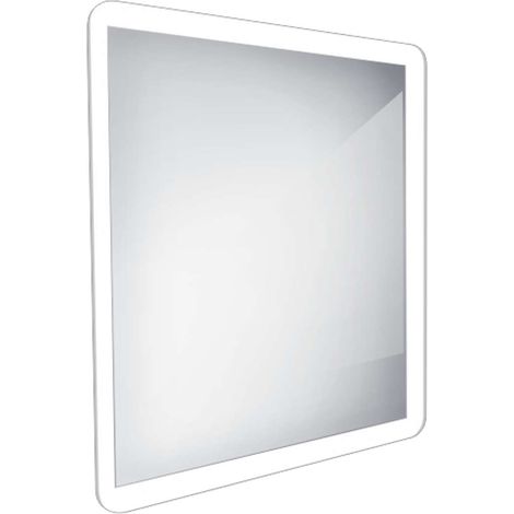 Nimco Spiegel - Bad-LED-Leuchtspiegel 60x60 cm, abgerundet, Aluminium ZP 19066