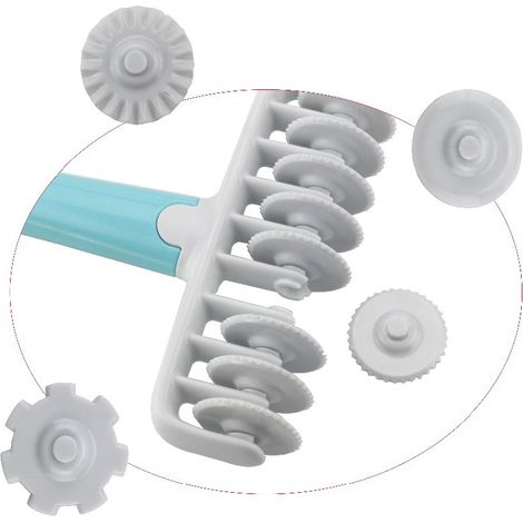 Découpeur À Treillis - Rouleau À Pâtisserie Avec Engrenages - Découpeur À Ruban Pour Pâte À Sucre - Jeu De Moules À Embosser - Outils De Boulangerie Maison (1/5)