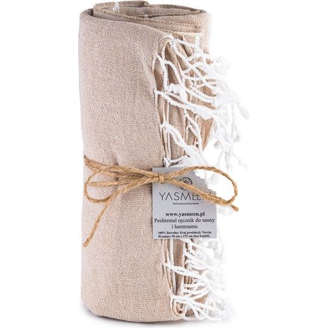 Toalla Hammam Yasmeen Beige - Peshtemal