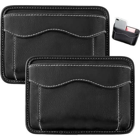 2 Pièces Vide Poche Voitures, Robuste et Durable Organiseur Latéral pour Siège de Voiture, Organisateur Porte Voiture Latéral et D'une Finition Exquise, pour Téléphone Clés (1/5)