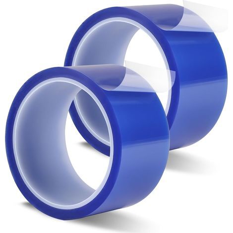 2Pcs Ruban Adhésif Haute Température 50mmx33m, Kapton Tape Bleu, PET-Rubans Résistant à la Chaleur pour Imprimante Sublimation, Electronique Soudure, Masquage, Carte de Circuit Imprimé Isolant (1/5)