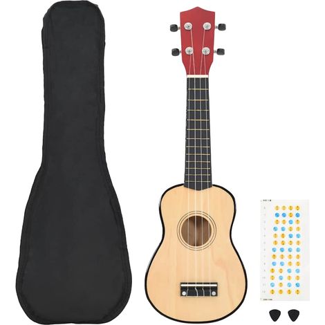 Teenpull – Sopran Ukulele Set für Kinder mit Tasche Helles Holz 23" (1/5)
