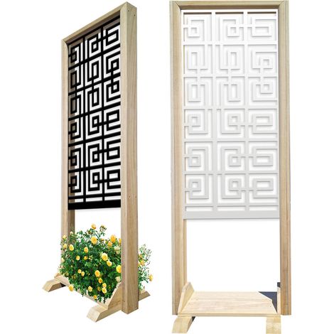 THAI - Separè - Paravento modulabile - 70x190cm - in Legno e PVC - Colore: bianco (1/4)
