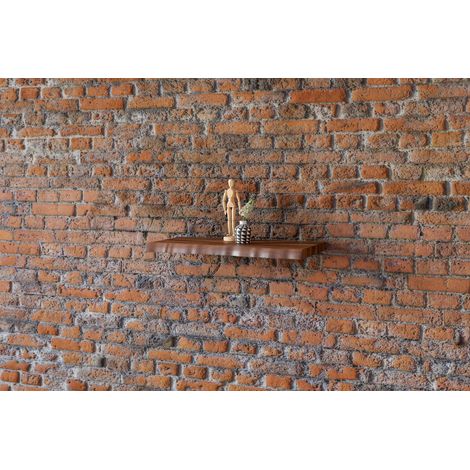 Baumkanten Wandregal Akazienholz 60 cm nussbaumfarben SUVA (1/5)